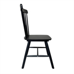 Silla Comedor Cocina Windsor Hamburg Estructura Madera Maciza Negro