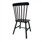 Silla Comedor Cocina Windsor Hamburg Estructura Madera Maciza Negro