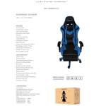 Silla Gamer Panacom GM9980CH Negra y Azul
