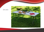 Mesa De Exterior Picnic Portable Plastica Con Hierro 180 Cm