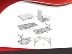 Mesa De Exterior Picnic Portable Plastica Con Hierro 180 Cm