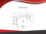 Mesa De Exterior Picnic Portable Plastica Con Hierro 180 Cm