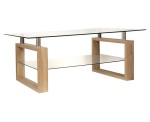 Mesa Ratona Moderna Living Madera Vidrio H2o