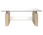 Mesa Ratona Moderna Living Madera Vidrio H2o