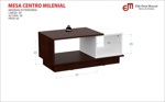 MESA CENTRO MILENIAL NEB  GRIS- BLANCO                      