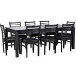 COMBO MODERNO DEFRANCE - MESA 210CM NEGRA  8 SILLAS NEGRANEGRO (OT000016  OTSINENE)