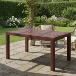 Mesa Plastica Rectangular Chocolate Simil Rattan 140x80x76cm