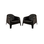 Juego de 2 Sillones Modelo Skarpo Negro Ecologico
