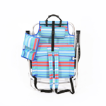 Silla Reposera Tipo Mochila De Playa Cooler Bag Porta Libro