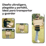 Combo x2 Reposera Plegable Waggs Playera Moderna Apoyabrazos Negro