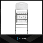 Silla plegable Bynox blanca apta exterior - FI-SILPLE-BL