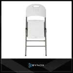 Silla plegable Bynox blanca apta exterior - FI-SILPLE-BL
