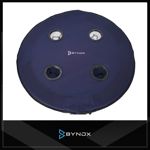 Mesa plegable de camping playa Bynox con posa vasos azul FI-MSPLBA-AZ