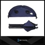 Mesa plegable de camping playa Bynox con posa vasos azul FI-MSPLBA-AZ