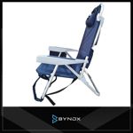 Reposera de camping playa Bynox c/conservadora y bolsillos FI-RPSCOO-AZ