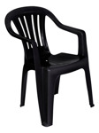 Silla Plastica De Jardin Mor 15151104 Color Negra