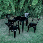 Silla Plastica De Jardin Mor 15151104 Color Negra