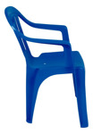 Silla Plastica De Jardin Mor 15151106 Color Azul