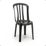 Silla De Plastico Jardin Lisa Mor 15151140 Color Negro