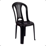 Silla De Plastico Jardin Lisa Mor 15151140 Color Negro