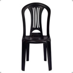 Silla De Plastico Jardin Lisa Mor 15151140 Color Negro