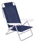 Reposera Reclinable De Playa Mor 002105 Azul Aluminio