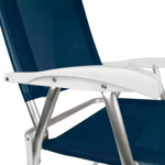 Reposera De Playa Mor Master Plus 002112 Azul Aluminio