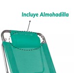 Silla Reclinable de Aluminio Con Almohadilla Anis Mor