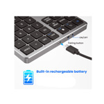 Teclado Numerico Extendido Bluetooth Inalambrico Usb - C - NEGRO