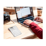 Teclado Numerico Extendido Bluetooth Inalambrico Usb - C - SILVER 