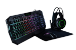 Combo Gamer Crux VSG  Auriculares, mouse, teclado y mouse pad RGB para dominar tus partidas