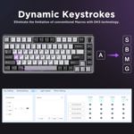 Teclado para videojuegos YUNZII RT75 Rapid Trigger Hall Effect Black