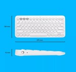 Teclado Bluetooth Logitech Pebble Keys 2 K380s Español Blanco