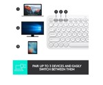 Teclado Bluetooth Logitech Pebble Keys 2 K380s Español Blanco
