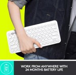 Teclado Bluetooth Logitech Pebble Keys 2 K380s Español Blanco