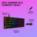 Teclado mecánico para juegos HyperX Alloy Origins 60 Black