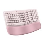 Teclado Logitech Wave Keys inalámbrico ergonómico Rose
