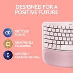 Teclado Logitech Wave Keys inalámbrico ergonómico Rose