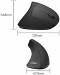 Ratón óptico ergonómico vertical Anker 2.4G negro