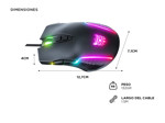 Mouse Gamer Onikuma CW905 Negro DPI 6400 con Luz RGB