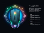 Mouse Rosa Inalámbrico Gamer Onikuma CW905 con Luz RGB