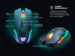 Mouse Rosa Inalámbrico Gamer Onikuma CW905 con Luz RGB