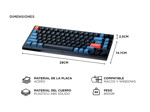 Teclado Mecánico Keychron V1 MAX Inalámbrico 75% Switch Rojo Retroiluminado RGB
