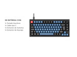 Teclado Mecánico Keychron V1 MAX Inalámbrico 75% Switch Rojo Retroiluminado RGB