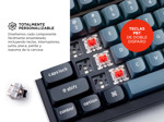 Teclado Mecánico Keychron V5 MAX Inalámbrico 96% Switch Rojo Retroiluminado RGB