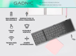Teclado Inalámbrico Gadnic Plegable con Touchpad Compatibilidad Universal