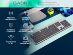 Teclado Inalámbrico Gadnic Bluetooth  USB 24G 104 Teclas Compatible con Windows iOS Android