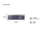 Teclado Inalámbrico Gadnic Bluetooth  USB 24G 104 Teclas Compatible con Windows iOS Android