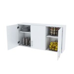 Mueble Alacena Cocina 3 Puertas Melamina 120cm Color Blanco Centro Estant