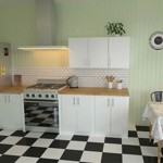 Mueble Alacena Cocina 3 Puertas Melamina 120cm Color Blanco Centro Estant